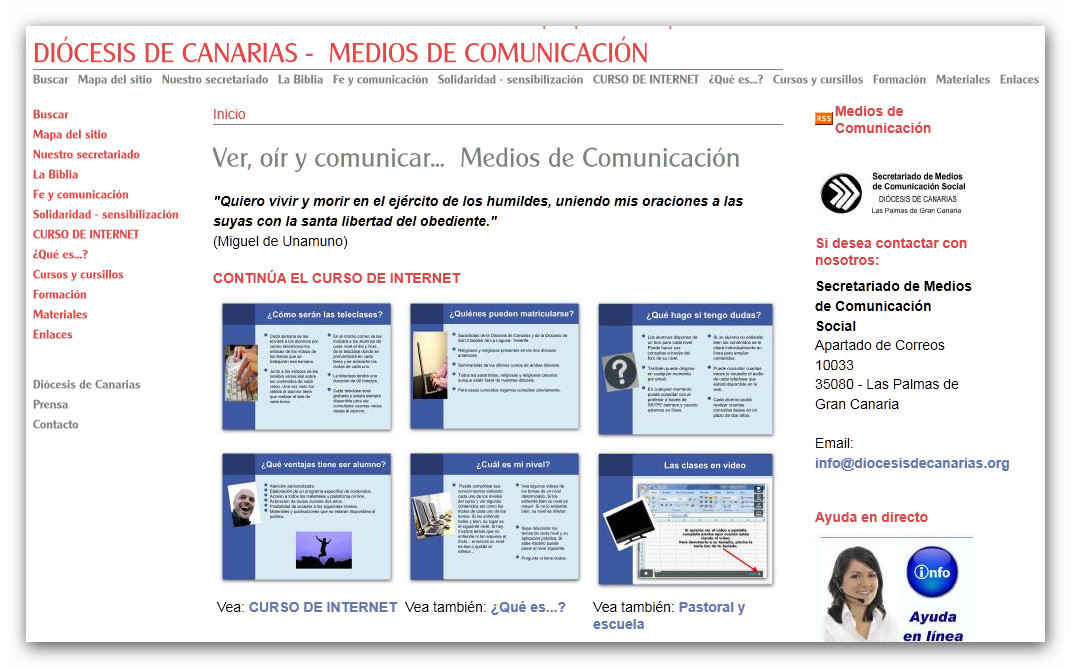 Nueva web del Secretariado Diocesano de Medios de Comunicación Social